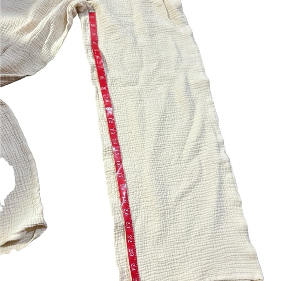 Anthropologie bishop + young Cream Seersucker Casual Pants - Picture 3 of 6